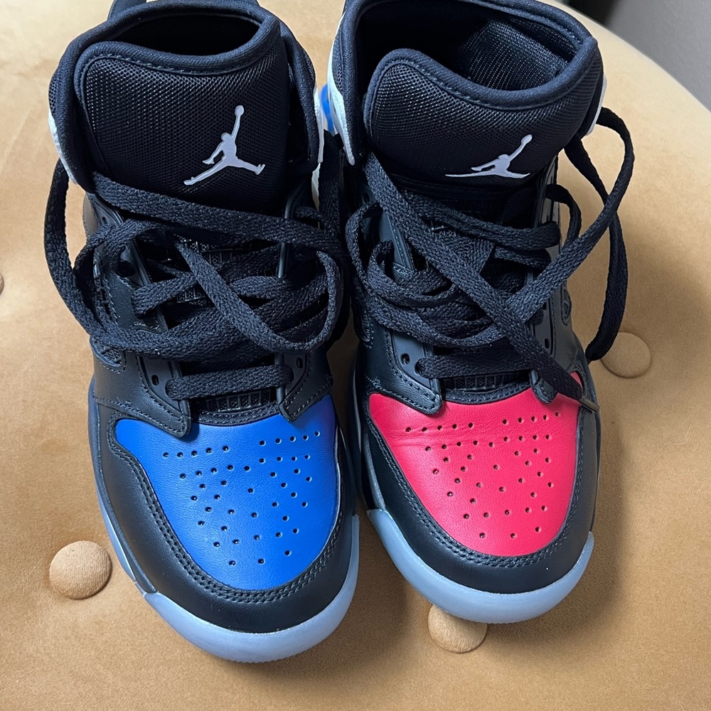 Jordan Black and Red/Blue Sneakers